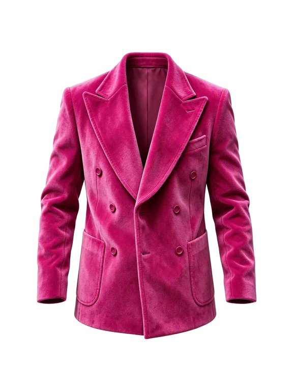 Men's Double Breasted Suit Coat – Sophisticated Business Commuter Blazer Coat for Work