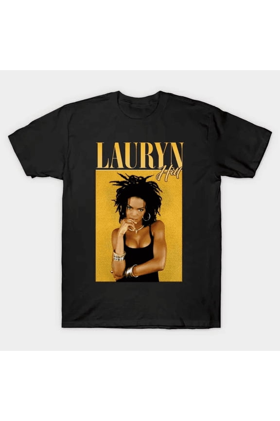 Lauryn Hill Fugees The Famous Vintage Retro Rock Rap Hiphop Unisex T-shirt, Black Color, Size M
