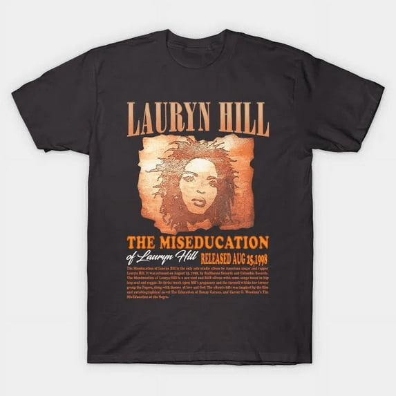 Lauryn Hill The Miseducation of Lauryn Hill T-Shirt, Charcoal Color, Size XL