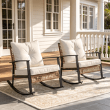 Designer Rocking Stool Lausaint Home Outdoor Rocking Chair Modern Solid Print Iron Outdoor ...