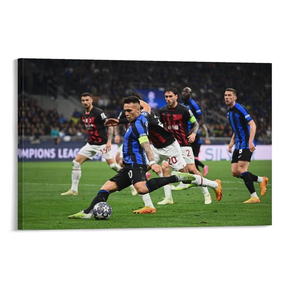 Lautaro MartĂnez Athlete Soccer Poster Canvas Poster Wall Art Picture Prints Hanging Photo Gift Decor Home Posters Artworks 24x36inch(60x90cm)