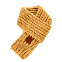 Lauty Toddler Scarf Play Scarves Warm Kids Winter Knit Scarves Child Warm Scarf Neck Warmer for Toddlers Boys Girls Yellow