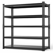 Lauxery 47.2”Wide Garage Shelving 3000lbs Capacity Heavy Duty Metal Shelving, 5 Tier Industrial Shelving Unit Freestanding Adjustable Shelves for Garage Storage, 47.2X 24 X 72 Inch Garage Shelves