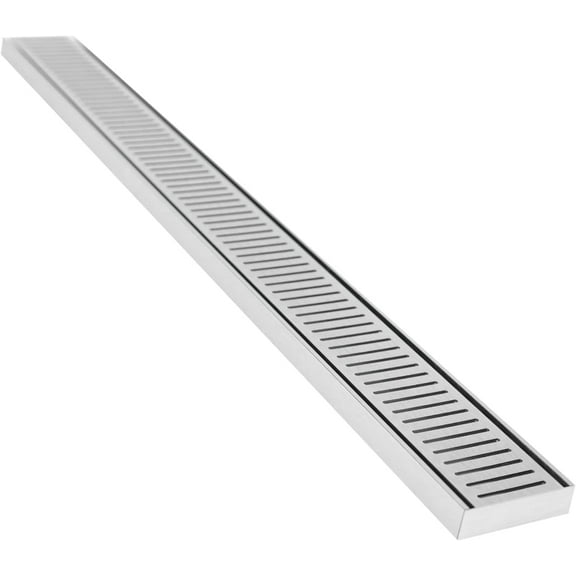 Lauxes 108-inch Linear Shower Drain - Silk Sliver Linear Shower Drain - Rustproofed shower drain - ALUMINIUM Linear shower drain