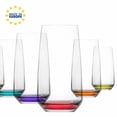 thumbnail image 1 of Lav Juice and Water Drinking Glasses Set of 6, Highball Kitchen Glassware Sets, Colorful Base Glass Tumblers, 16.25 oz (480 Cc) (6 Pcs), 1 of 4