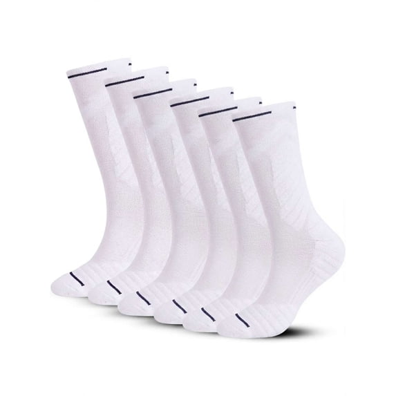 LAVA 3 Pairs Men's Cushioned Sport Crew Socks, Athletic Basketball Running Socks