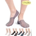 thumbnail image 1 of Lava 5 Pairs Ice Silke No Show Socks for Men Low Cut Invisible Breathable Thin Socks Non Slip Liner Socks Black, 1 of 8