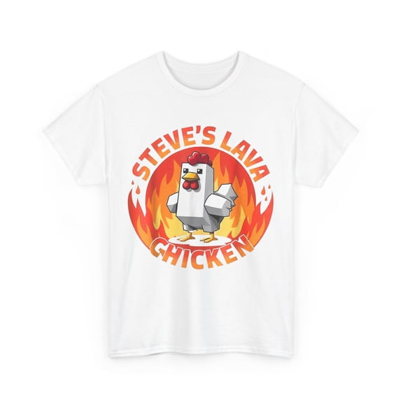 Lava Chicken Miners Steve Gaming Graphic T-Shirt