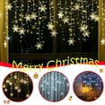 thumbnail image 1 of Lava Christmas Snowflake Curtain Lights 96 LED Window Hanging Fairy String Lights for Home Wedding Party Decor Colorful, 1 of 9