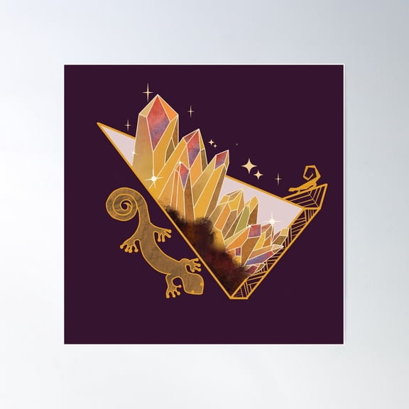 Lava Crystal Poster Wall Art, Modern Wall Decor For Living Room Bedroom, 24x24 UNFRAMED