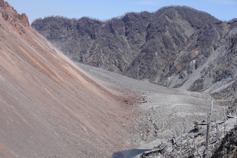 Lava Dome rising from floor of summit crater of Chaiten volcano Chile Canvas Art - Richard RoscoeStocktrek Images (35 x 23)