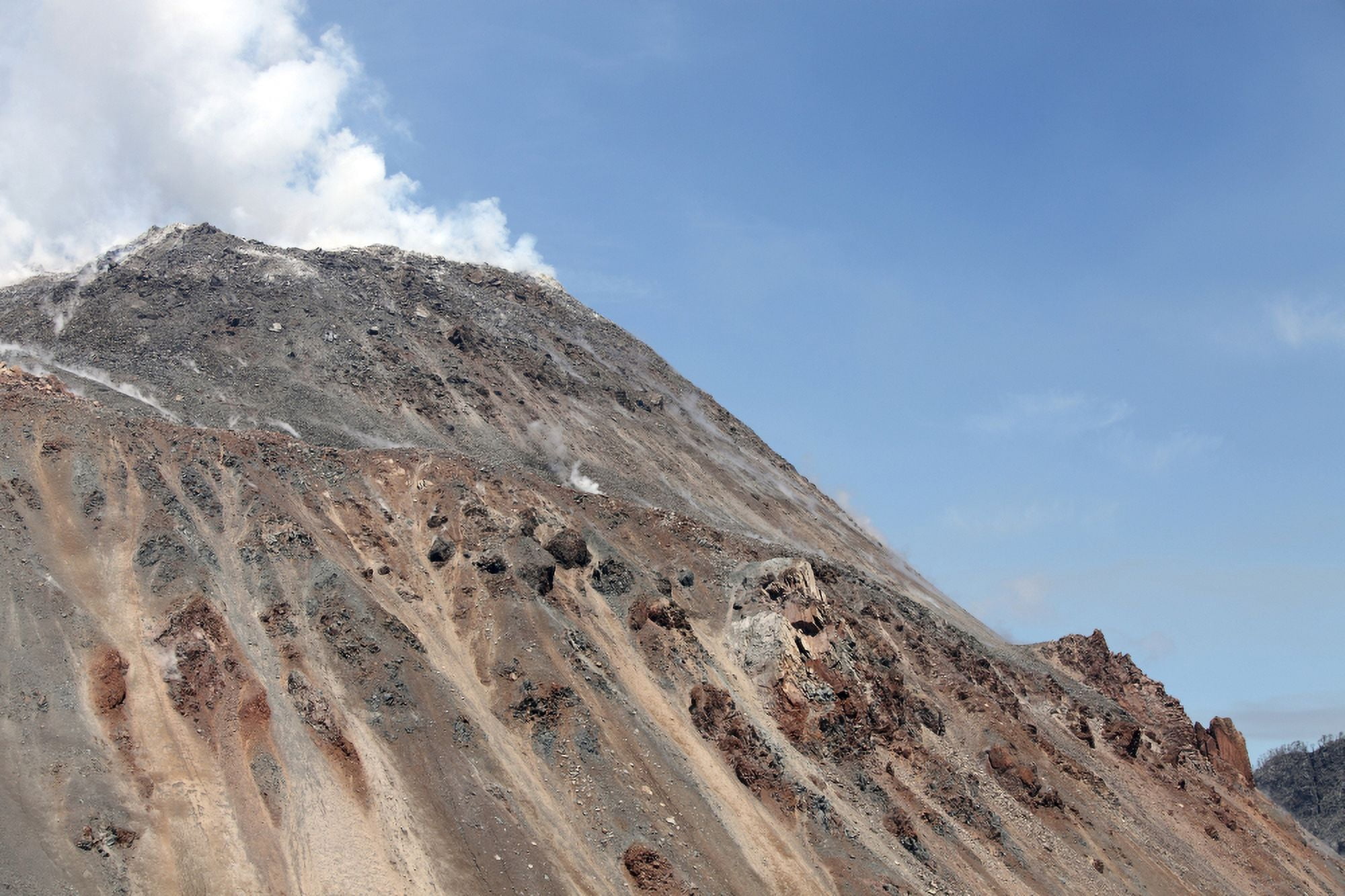 Lava Dome sitting in summit crater of Chaiten volcano Chile Canvas Art - Richard RoscoeStocktrek Images (18 x 12)
