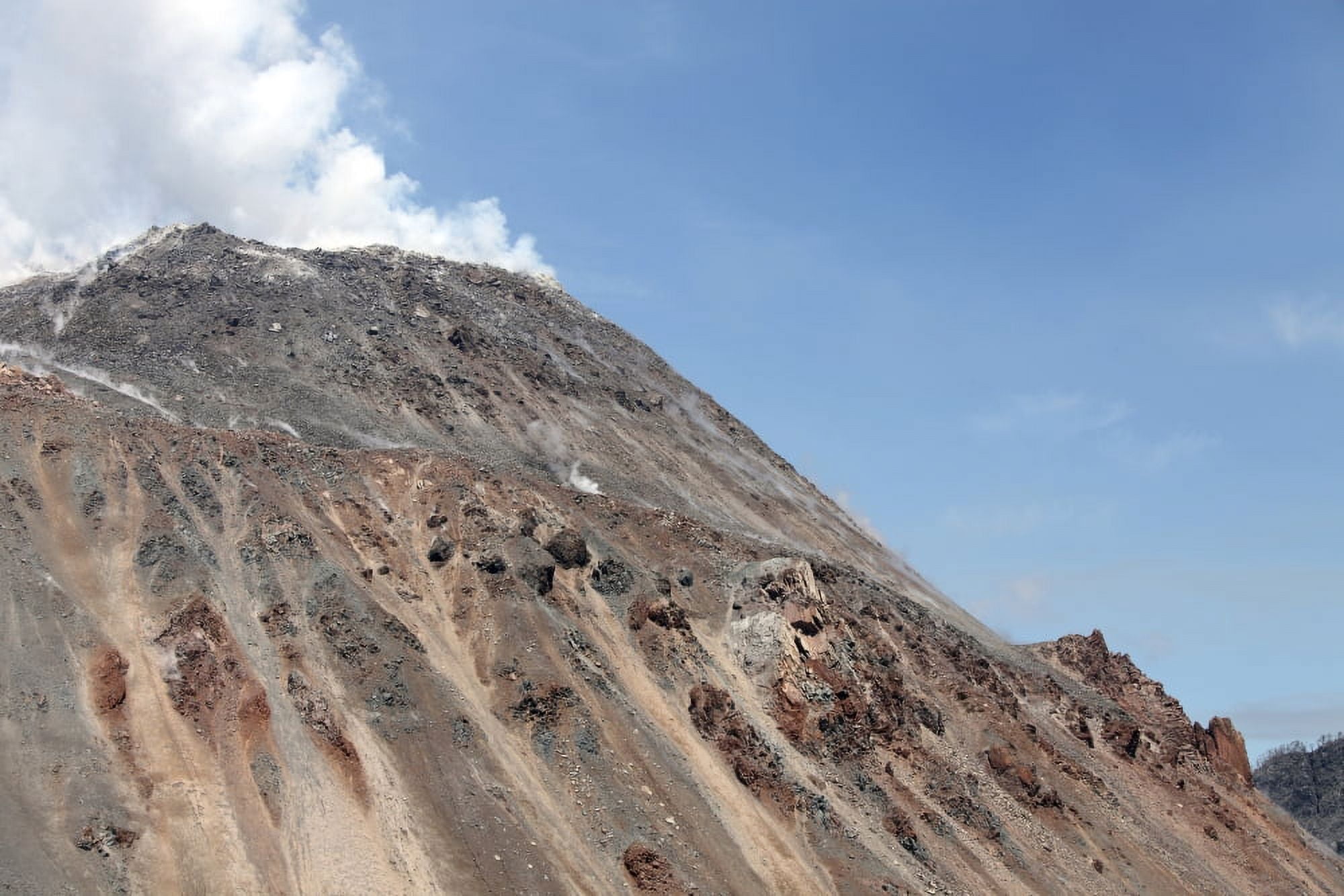 Lava Dome sitting in summit crater of Chaiten volcano Chile Canvas Art - Richard RoscoeStocktrek Images (35 x 23)