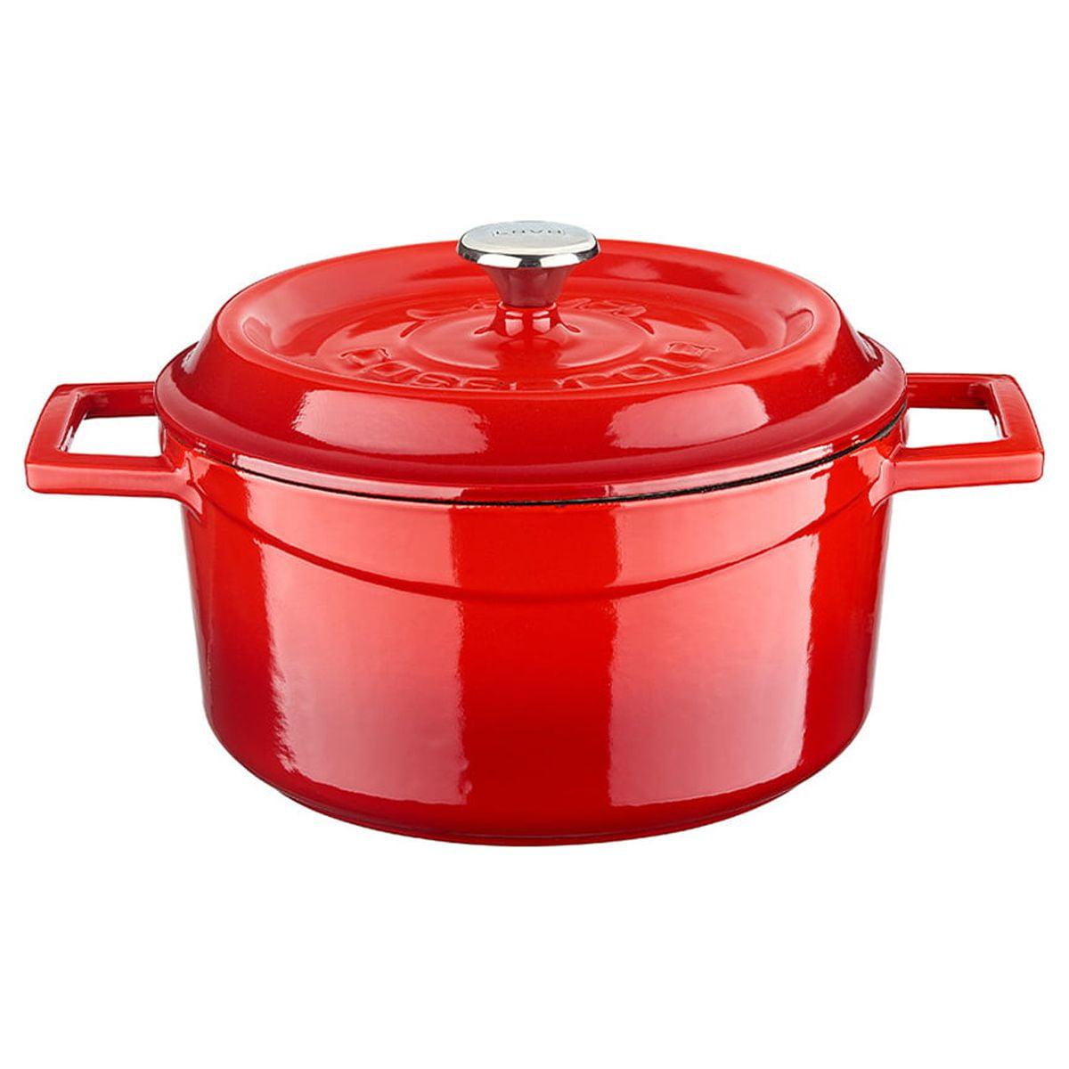 Enameled Cast Iron Dutch Oven - Red Color with Lid, 3.2-quart - by Uto –  Kitchen Hobby