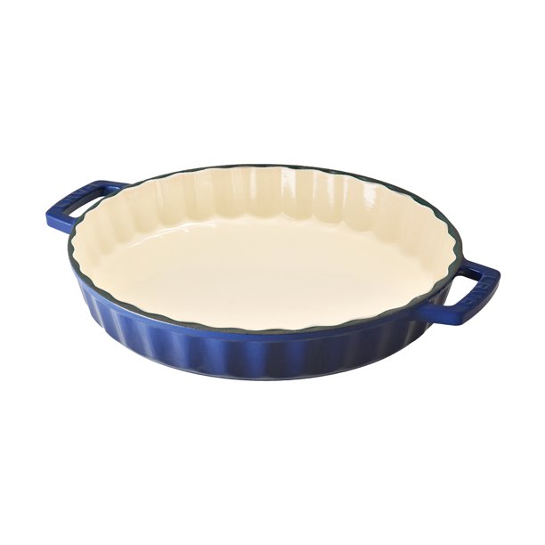 Lava Enameled Cast Iron Round Roasting Pan 12 inch Blue