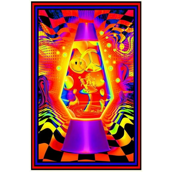 Lava Flow Blacklight Poster