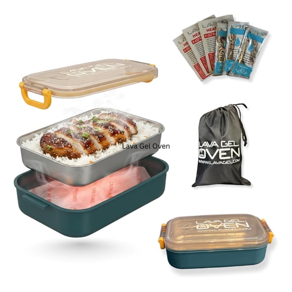 Lava Gel Oven Portable Flameless Reusable Food Heater for Camping, Hiking, Emergency Use