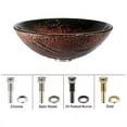thumbnail image 1 of Kraus GV-710-ORB Lava Glass Vessel Sink with Pop-Up Drain & Mounting Ring, Red & Brown - Oil Rubbed Bronze, 1 of 4