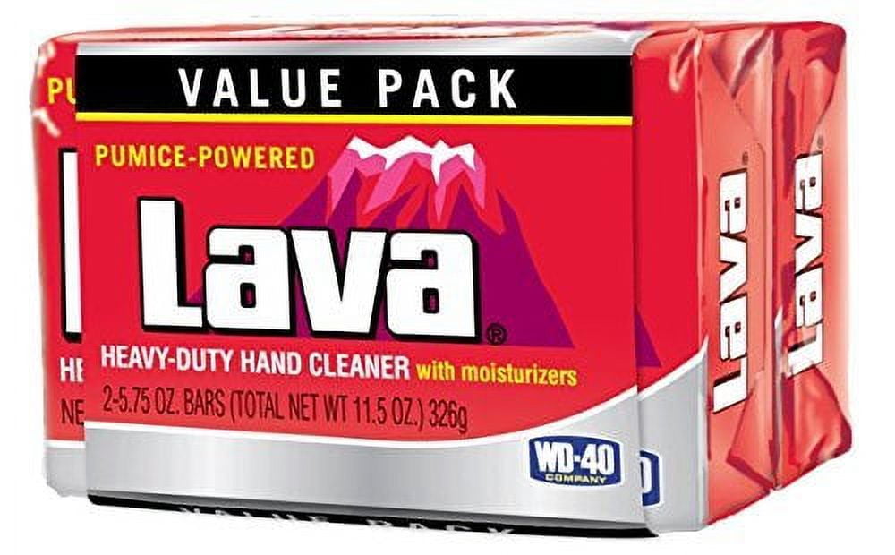 Lava Heavy-Duty Hand Cleaner Pumice soap with Moisturizers, 3-bars [5.75 OZ  each] with a Sparklen Cotton Wash Cloth 