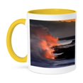 thumbnail image 1 of 3dRose, Lava, Kilauea Volcano, Island of Hawaii - US12 DPB1312 - Douglas Peebles, 15oz Two-Tone Yellow Mug, 1 of 3
