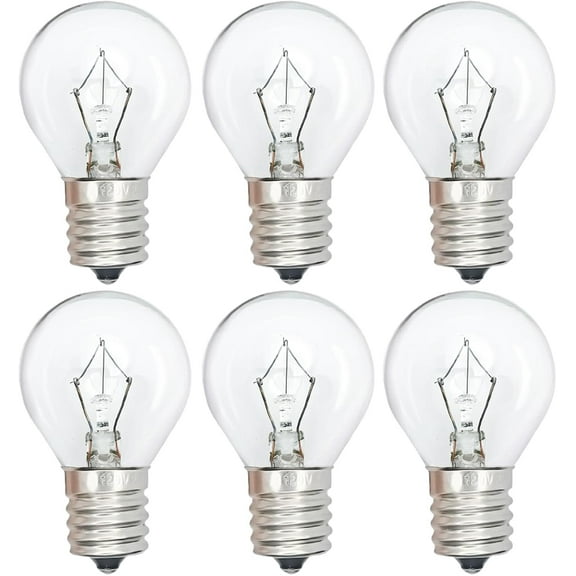 6 Pack S11 E17 Base 25 Watt Bulbs for Lava Lamps,Replacement Bulbs for Lava Lamps,Glitter Lamps