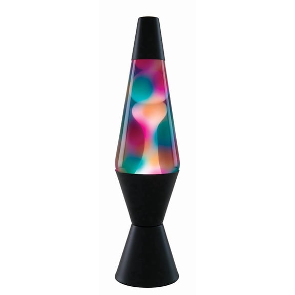 Schylling 2700 Black Base Lava Lamp with Graffiti Globe, 4" x 4" x 14.5"