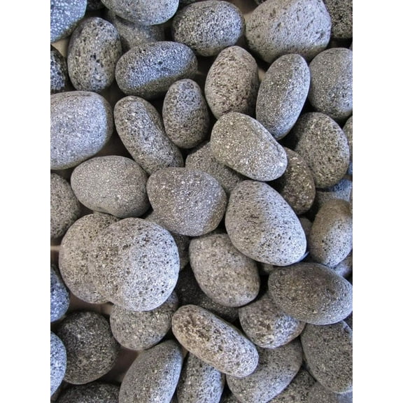 Lava Pebbles - Natural Tumbled Pebbles for Indoor Outdoor Gas Fire Pit Rocks