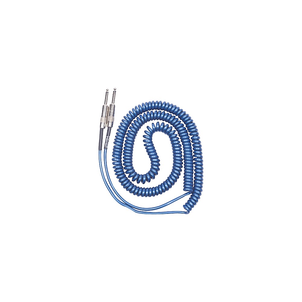Lava Retro Coil 20 Foot Instrument Cable Straight to Straight Assorted Colors Metallic Blue
