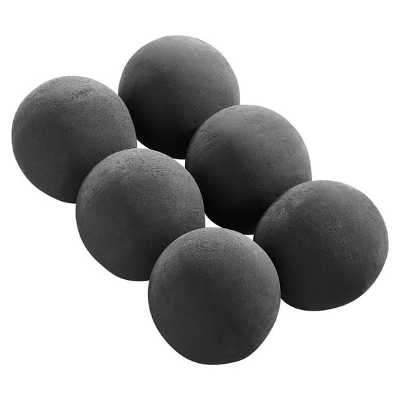 Lava Rocks for Fire Pit – 6-Pack Ceramic Fire Balls (5-Inch), Decorative Fire Stones for Outdoor Decor & Gas Fireplace
