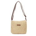 thumbnail image 1 of LAVA Straw Woven Crossbody Bag - Adjustable PU Strap Summer Beach Purse (9.1", Beige), 1 of 6