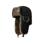 LAVA Ushanka Trapper Hat - Warm Winter Hat with Ear Flaps, WindproofBlack