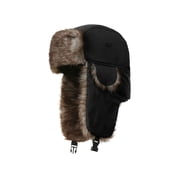 LAVA Ushanka Trapper Hat - Warm Winter Hat with Ear Flaps, WindproofBlack