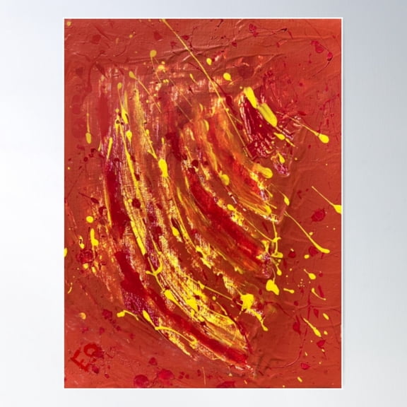 Lava Waves Poster Wall Art, Modern Wall Decor For Living Room Bedroom, 8x12 UNFRAMED