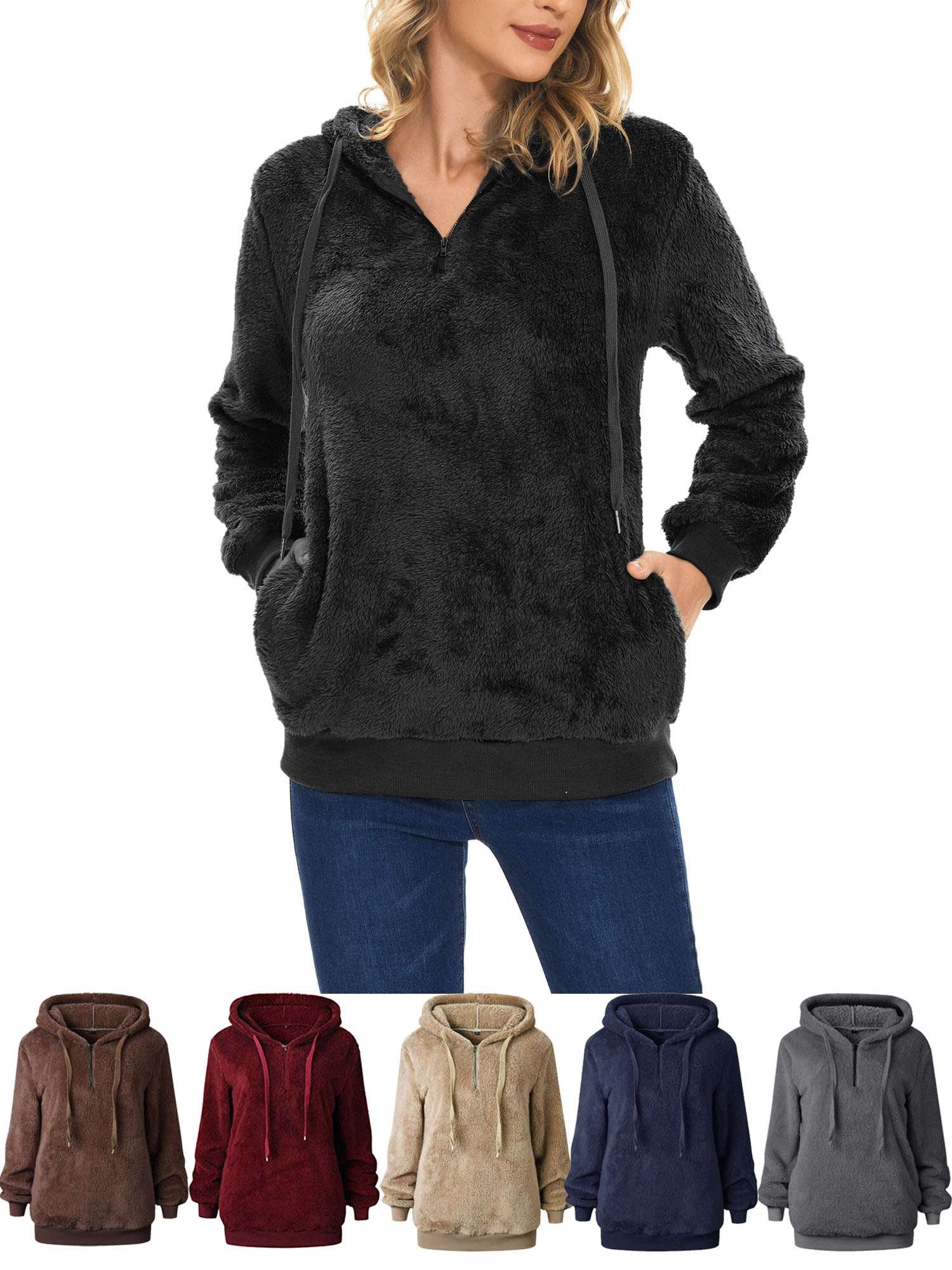 Women's fuzzy hoodie Clearance