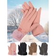 thumbnail image 1 of Lava Womens Winter Warm Gloves Touch Screen Texting Gloves Fleece Lined Cold Weather Thermal Gloves Black, 1 of 9