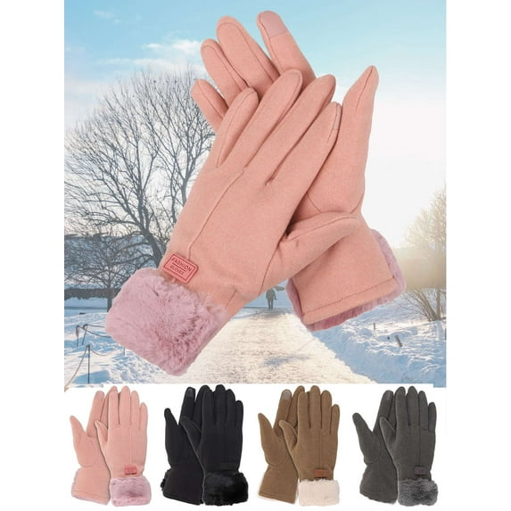 Lava Womens Winter Warm Gloves Touch Screen Texting Gloves Fleece Lined Cold Weather Thermal Gloves Brown