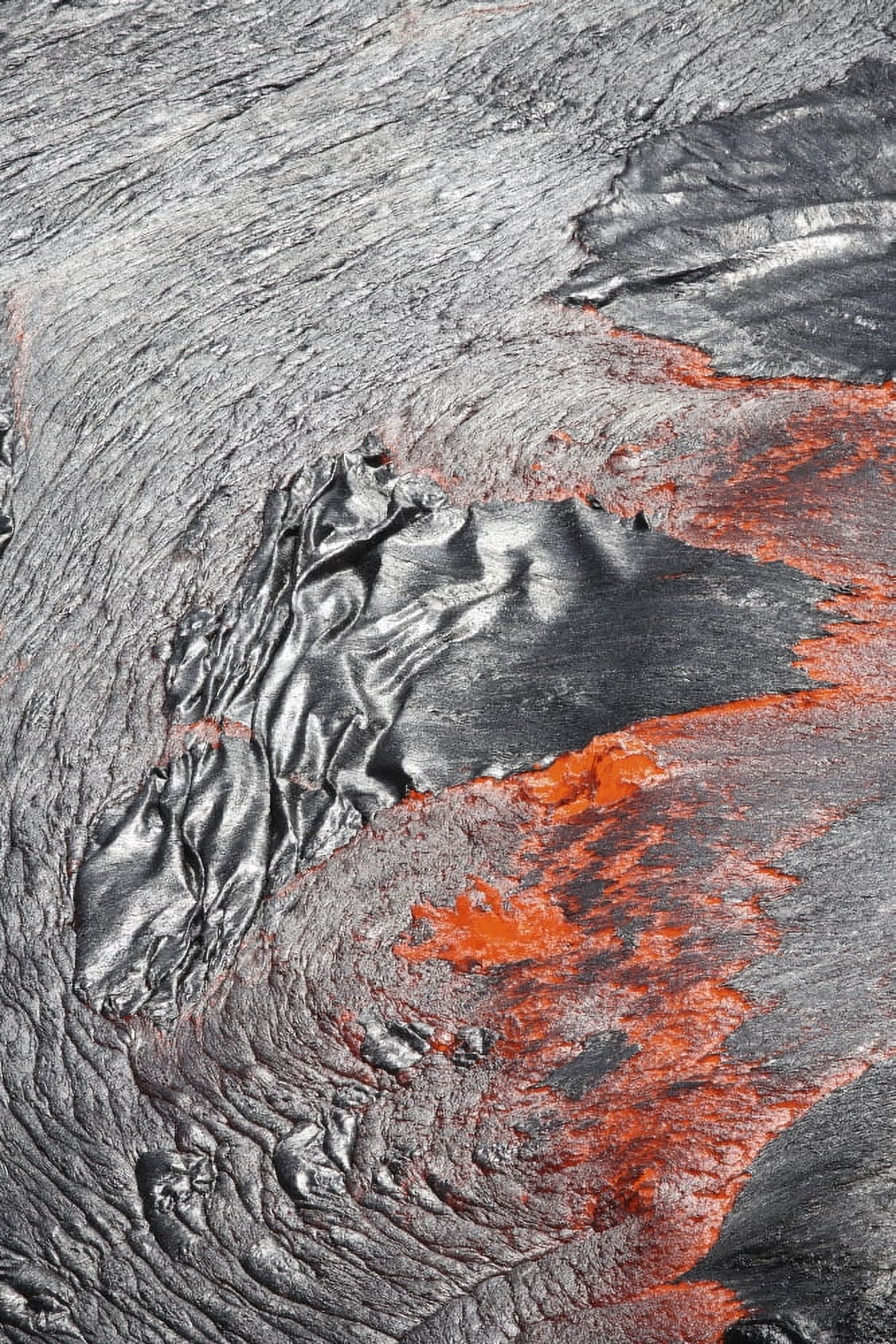 Lava flowing out of active lava lake Erta Ale volcano Danakil Depression Ethiopia Canvas Art - Richard RoscoeStocktrek Images (23 x 35)