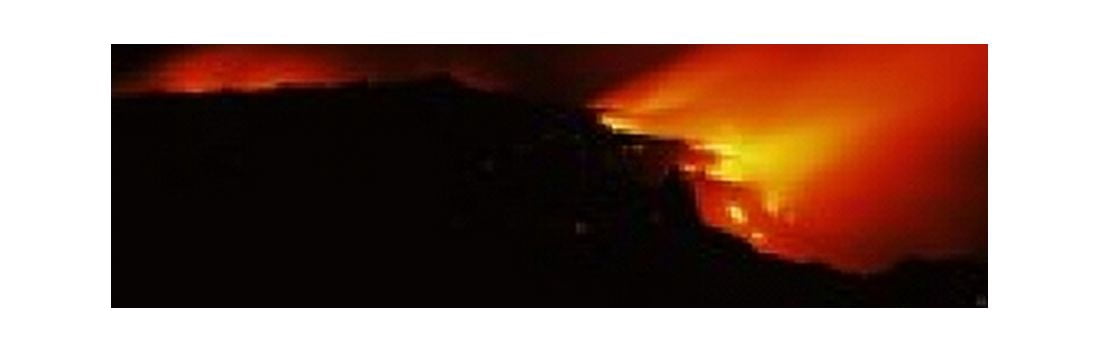 Lava into ocean Kilauea Hawaii USA Canvas Art - Panoramic Images (36 x 12)
