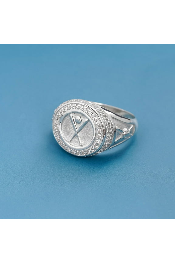 LavaJewelry, Baseball Lover's Ring, 925 Sterling Silver Ring, Baseball Ring, Silver Ring for Men 7