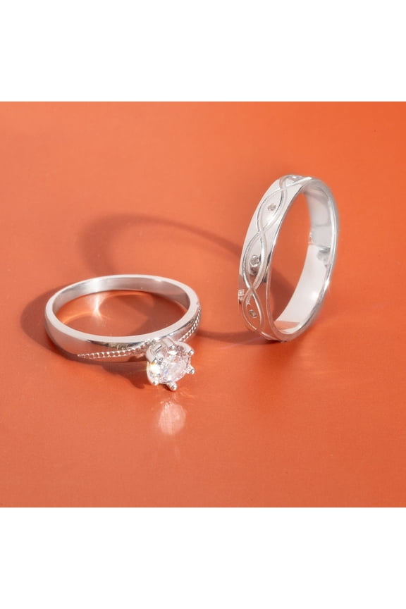 LavaJewelry, Destiny's Promise Ring, 925 Sterling Silver Ring, Infinity Couple Ring, Ring for Couple, Wedding Ring, Men ring 10