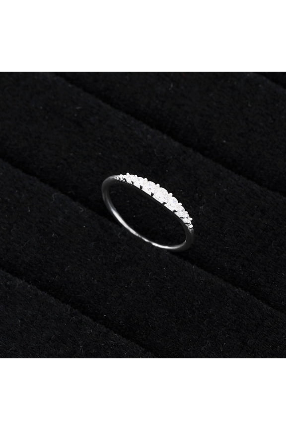 LavaJewelry, Horizontal-set Gemstone Ring, 925 Sterling Silver Ring, Ring for Woman, Size 6