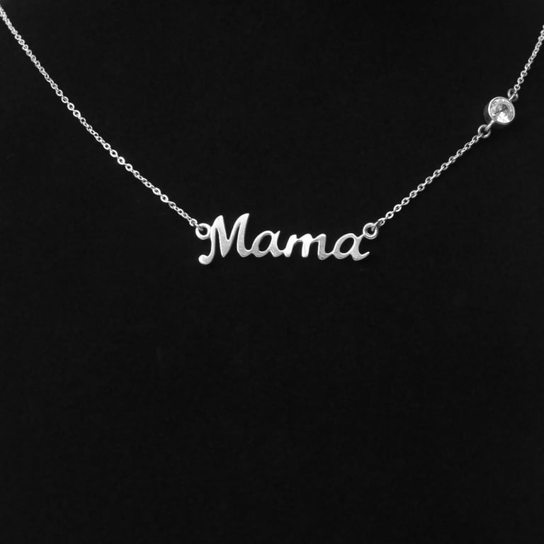 LavaJewelry Love Mama Necklace 925 Silver Pendant Necklace for