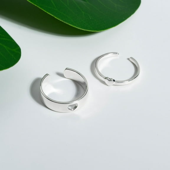 LavaJewelry, Matching Heart Rings, 925 Sterling Silver Ring, Couple Ring, Heart Ring for Couple, Wedding Ring, Women Ring 4