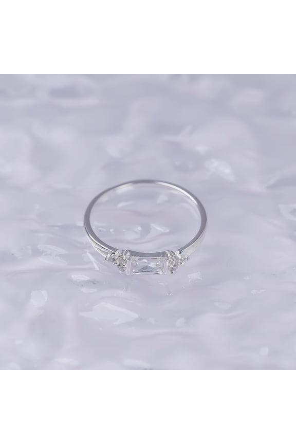 LavaJewelry, Ring Classic Square Design, 925 Sterling Silver Ring, Ring for Woman, Size 9