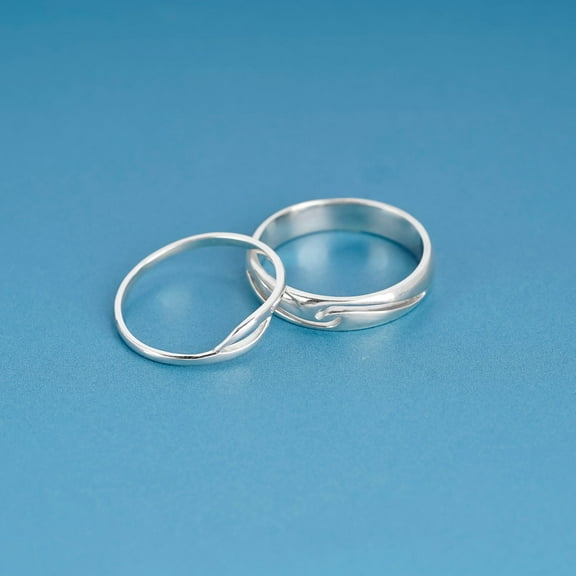 LavaJewelry, Soulmate Couple Ring, 925 Sterling Silver Ring, Couple Ring, Ring for Couple, Wedding Ring, Women Ring 4