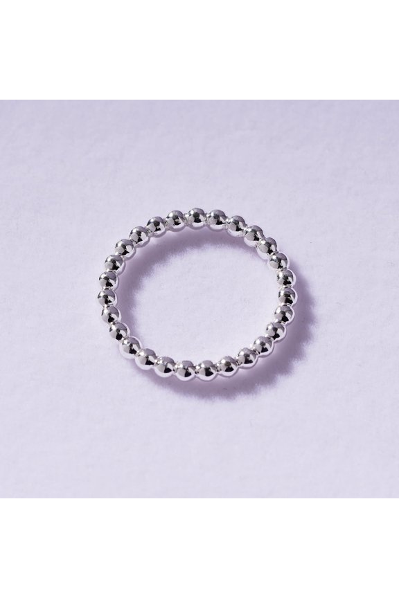Sterling Silver Stackable Bead Ring, Basic Ring, Ring for Women, Size 5, Chariot Jewelry