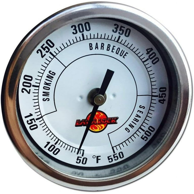 LavaLock 3 Adjustable Gas Charcoal Smoker Pit Grill BBQ Thermometer Electric Heavy Duty Stainless 2.5 stem Walmart