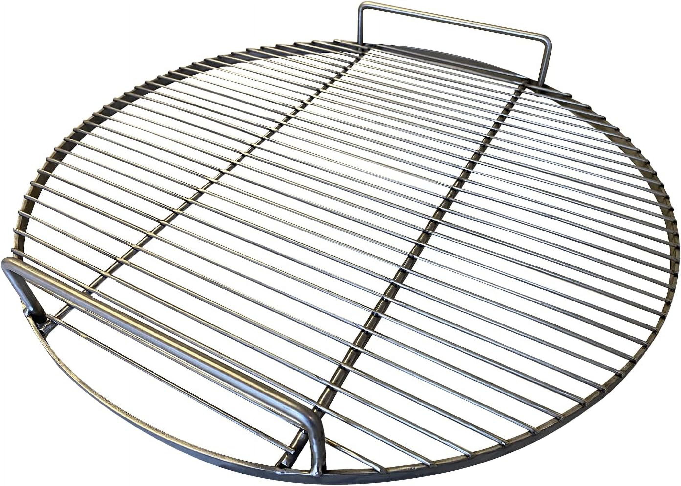 RUECAB 1092 Griglia Rotonda Per Il Barbecue, In Acciaio Inox, Manico In Legno Argento, Dimensioni: 2,5 X 38 X 67 Cm | Leroy Merlin - Foto 4