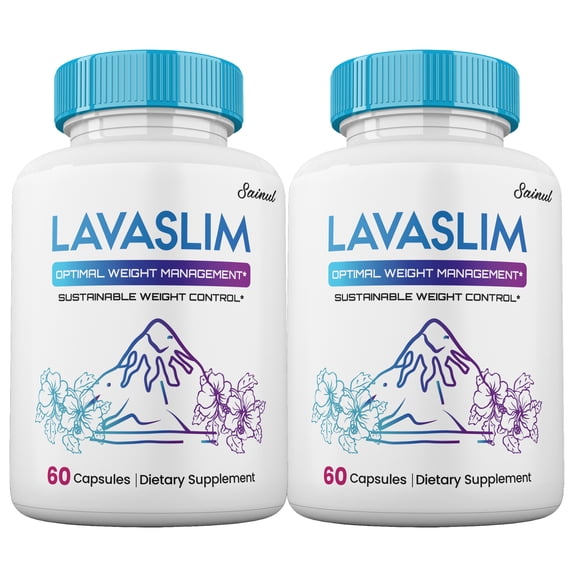 LavaSlim Capsules, Maximum Strength Formula, Lava Slim Supplement Pills for Men and Women (2 pack)