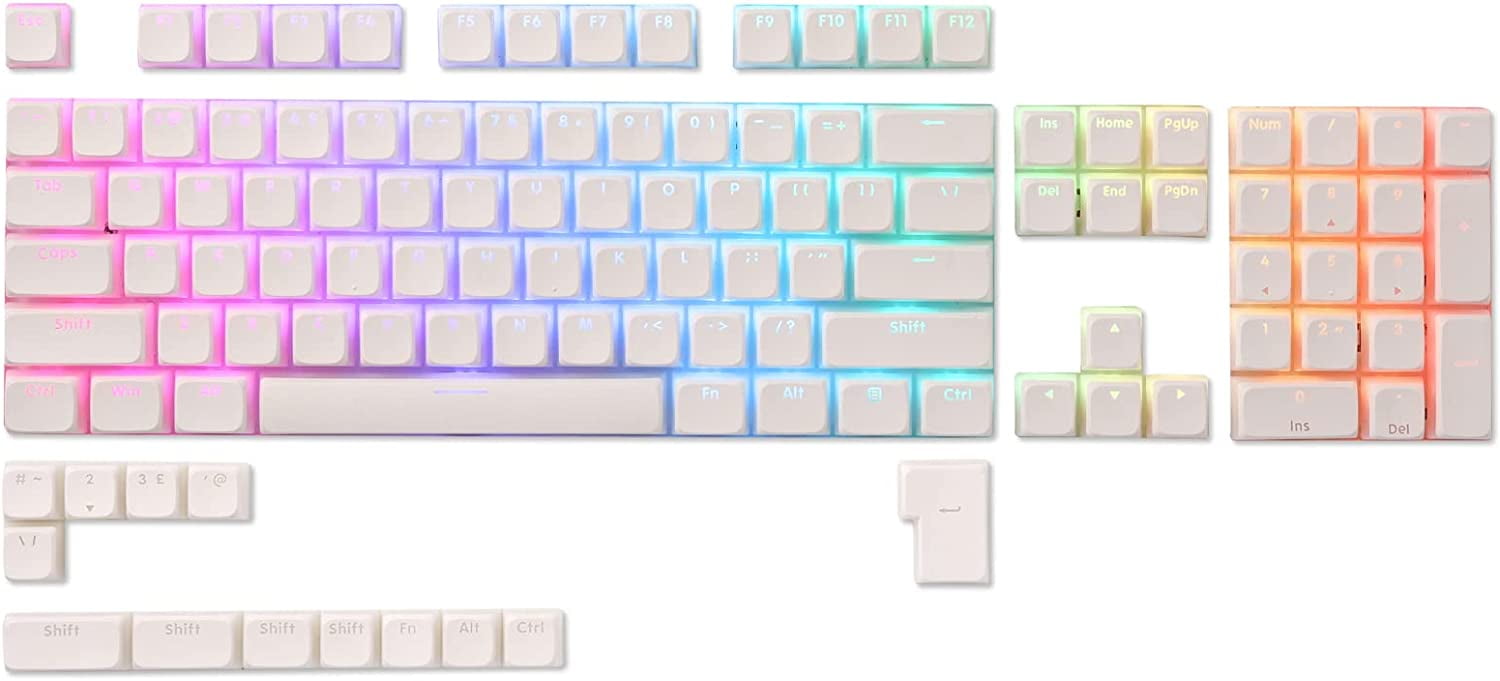 Lavacaps Pbt Double Shot 117Key Pudding Keycaps Set, Translucent Xda
